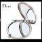 Chrome free standing round makeup cosmetic mirror professional