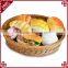 Modern Style rattan wicker round shape bread baskets for home or store