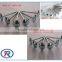 cheap price BWG12X2" umbrella head roofing nails with plain shank and washer