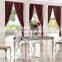 TH375 Comtemporary Tempered Glass Mirrored Dining Room Table