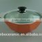 Ceramic pots for cooking color glazed with glass lid cooking pot sets