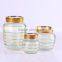 3pcs round glass jar with metal cover