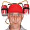 Drinking beer helmet with straw and beer holder custom creative party drinking hat