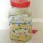 3L logo printed glass preserving dispenser jar with plastic lid tap