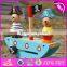 New Design Pirate Toy Wooden Stacking Balance Blocks for Kids W11F056