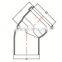HIGH QUANLITY 45 DEG ELBOW WITH SOCKET OF PVC GB STANDARD EXPANDING FITTINGS FOR DRAINAGE WITH GASKET