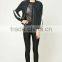 Wholesale Price Boutique Girl Clothing Woven Contrast Sleeve Zipper Front Basic Collar Stripe Lady Fashion Soccer Bomber Jacket