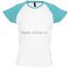unbranded clothing LADIES 150g 100% ringspun cotton CONTRAST Cap Sleeve Raglan Two Color T Shirt