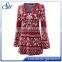 2017 Women New Fashionable Top Wild Side Blouse Long Sleeves