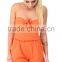 Comfortable Fit Strapless Cotton Playsuit Simple Jumpsuit With Size Pockets