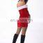Hot Selling Wipe Bosom Mini Skirts Sexy Christmas Costume