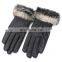 Wholesale winter Genuine leatehr fur gloves for ladies women