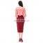 Latest Fashion Design High Waisted Girl Ruffle Skirt Sublimation Printed A Line Woman Clothing