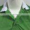 2017 Customer Men's Comfortable Green Polo T-shirt With White Stripped Collar