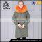 Korea style women hooded fur parka fur raccoon jacket with low price