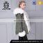 Wholesale good quality fur hooded jacket fashion fur trim coat sale
