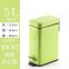 Fresh Green Stainless Steel Garbage Can Restaurant Smart Hotel Foot Pedal