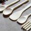 5 Pieces Wooden Cutlery for Family and Restaurant,Contains Fork ,Spoon and Food turner