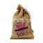 Promotion small printed hessian jute gift bag