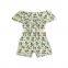 Girl Flamingo Lace Off Shoulder Jumpsuit Kids Boutique Clothing Cute Baby Clothes