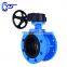 Cast Iron HT250 GGG40 Material Flange Connection Butterfly Valve With Worm Gear