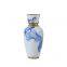Light Luxury Nordic Applique Electroplate White Blue Large Ceramic Vase For Hallway