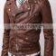 motor style men leather coat jacket