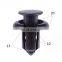 Black 10mm Car Retainer Clips Bumper Plastic Fasteners Rivets Auto Fender Clips For Honda