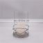 Transparent Clear High Borosilicate Glass Tea Light Votive Candle Holder Pillar Candle Holder With Plated Metal Bottom