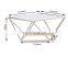 Gold Metal Geometric Cake Stand Gold Cake Riser with Glass Top Glossy Metallic for Dessert Cupcake Pastry Candy Display
