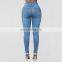 High Quality Custom Women, Jeans Slim Denim Distressed Skinny Jeans/
