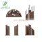 Double-Sided Magnetic Walnut Block Holder and Stand Holds 12pc Knives Block