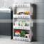 Hot Sale Kitchen Supplies Storage Rack Bathroom Sundries Storage Rack Plastic Movable Corner Storage Rack