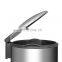 Household recycle kitchen waste bins bathroom pedal bin trash can stainless steel 3L 5L