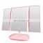 Three sides 360 degree Rotation lighted bedroom led mirror with 10x small makeup mirror