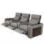 hot sale home theater furniture 3 seater Nappa leather electric recliner movie cinema sofa with cool cup holder