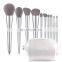 10pcs Foundation Powder Blush Eyeshadow Lip Brush with Painting Handle Makeup Kit Set