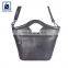 Best Quality Luxury Design Two Straps Silver Antique Fittings Custom Brand Genuine Leather Handbag at Bulk Price