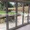 Exterior patio black folding aluminum frame glass stack bifold door in china