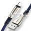 High Quality 2M zinc alloy shell plus metal flexible charging micro USB data cable for mobile phone