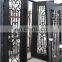 factory price  in stock flat top beautiful modern entry safety exterior wrought iron and glass double front doors