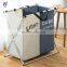 White Foldable Laundry Dirty Clothes Basket Bag Large 40x50cm For Clothes