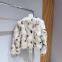 Haining fur small breast leopard fox fur coat women short style