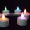 LED Flameless Tea candle light rechargeable votive glass candles