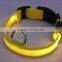 2.5cm Mesh Structure Led Bright Pet Collars for Dogs, 4 sizes 6 colors support Mixed Wholesale