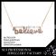 2015 fashion18k gold jewelry gold plated jewelry silver necklace open Lips shape chain necklace