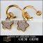 Sterling Silver Round cz Promise Engagement polymer clay earring
