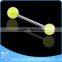 Double Cool Color Balls Fake Industrial Barbell Piercing Jewelry