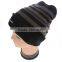 Strip print men casual knitted beanie Winter warm simple style knit hats