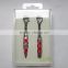 Metal mini ballpoint pen with keychain and mini torch with keychain packed in a gift box